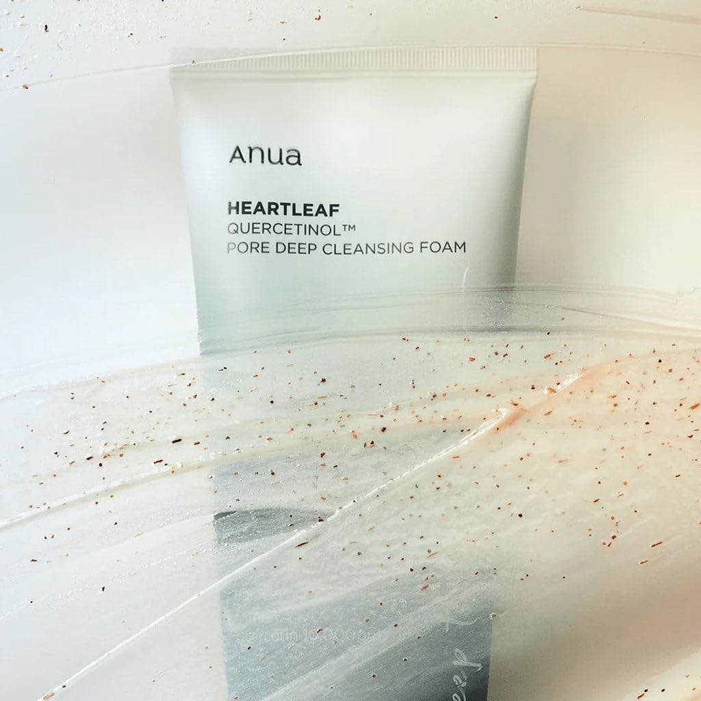Anua Heartleaf Quercetinol™ Deep Cleansing Foam – 150ml Korean gentle foaming cleanser with Heartleaf and Quercetinol for pores and oily skin