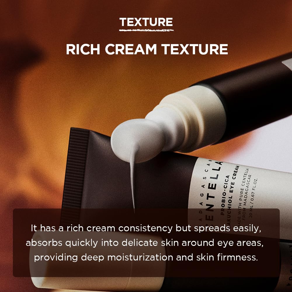 SKIN1004 Centella Probio-Cica Bakuchiol Eye Cream – 20ml brightening and anti-wrinkle Korean eye cream for sensitive skin