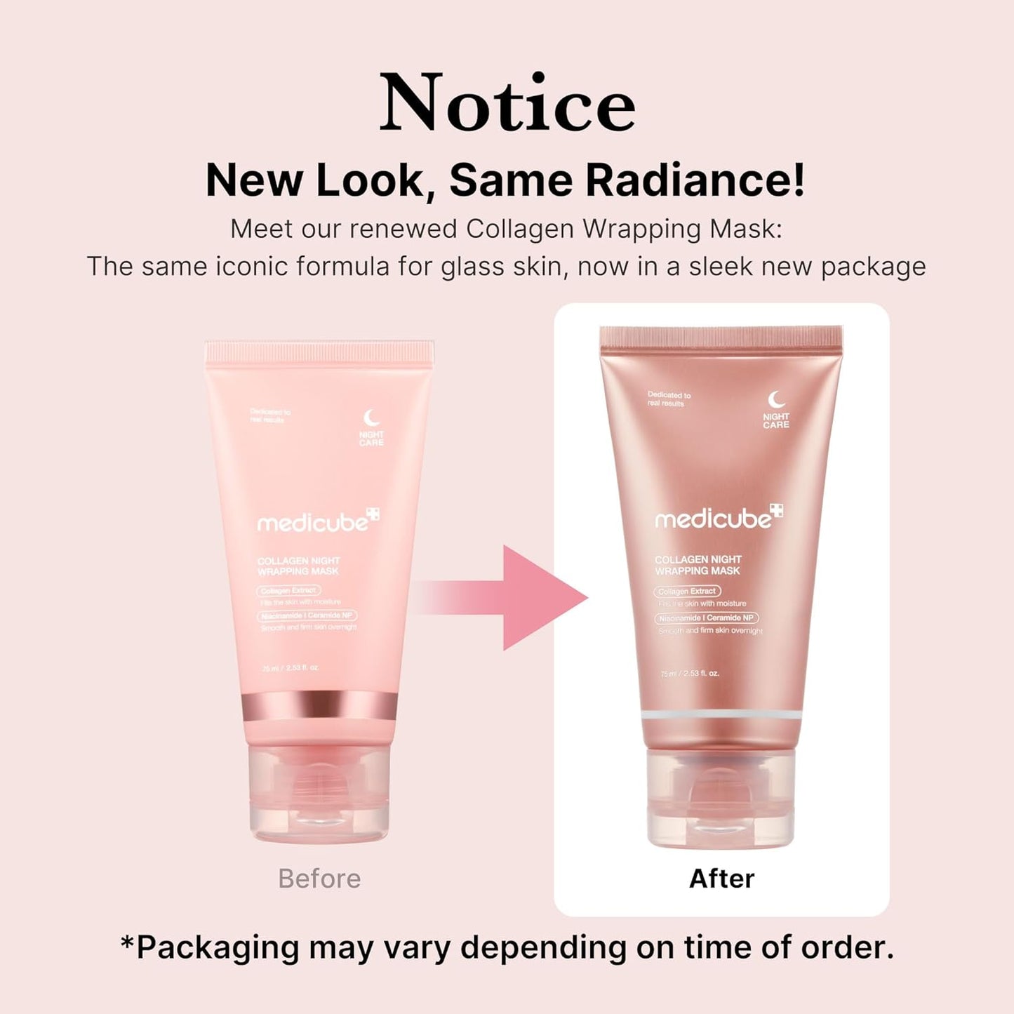 medicube Collagen Night Wrapping Mask – 75ml Korean overnight sleeping mask for hydration and skin firming