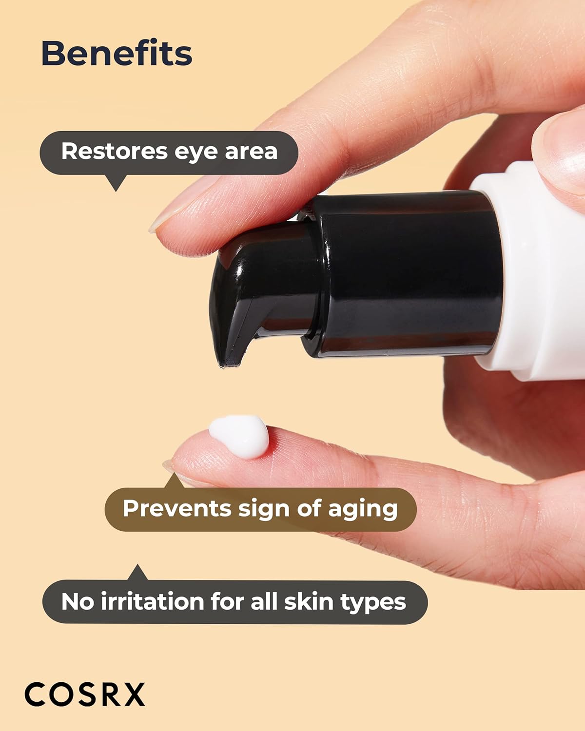 COSRX Advanced Snail Peptide Eye Cream – 25ml lightweight brightening and firming eye treatment with snail mucin