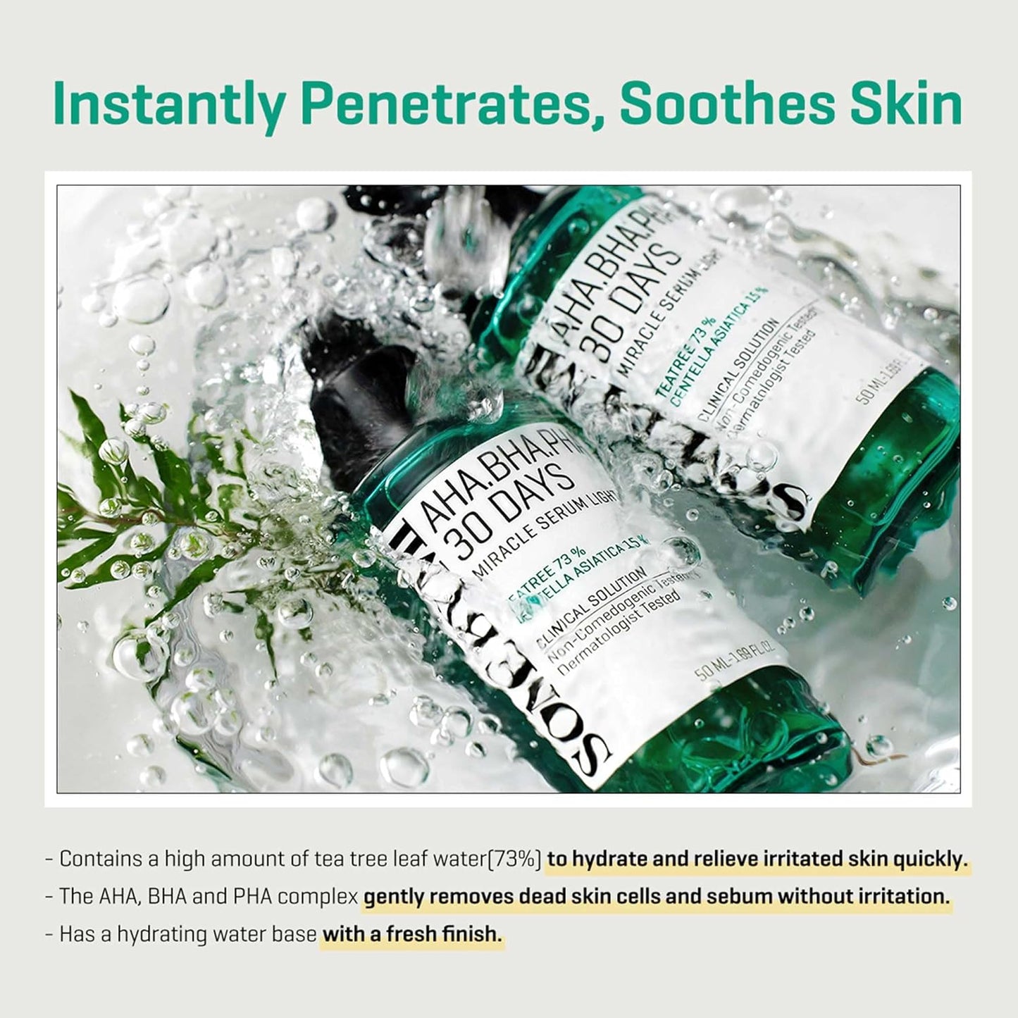 SOME BY MI AHA-BHA-PHA 30 Days Miracle Serum Light – 50ml exfoliating and acne-care serum for sensitive skin