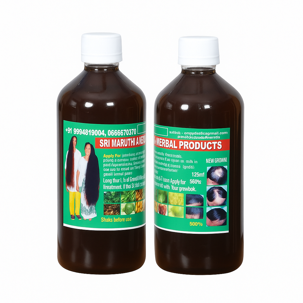 Sri Shiva Shakti Herbal Hair Oil with 108 Potent Herbs – 500ML Packaging