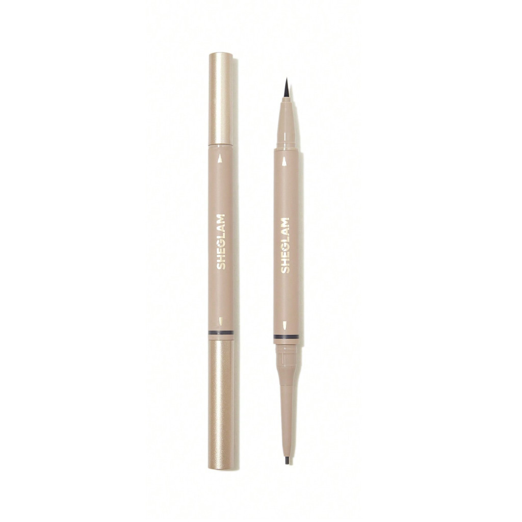 SHEGLAM Brows On Demand 2-In-1 Brow Pencil – Espresso shade – Longwear eyebrow definer for dark hair – pencil and powder dual tip