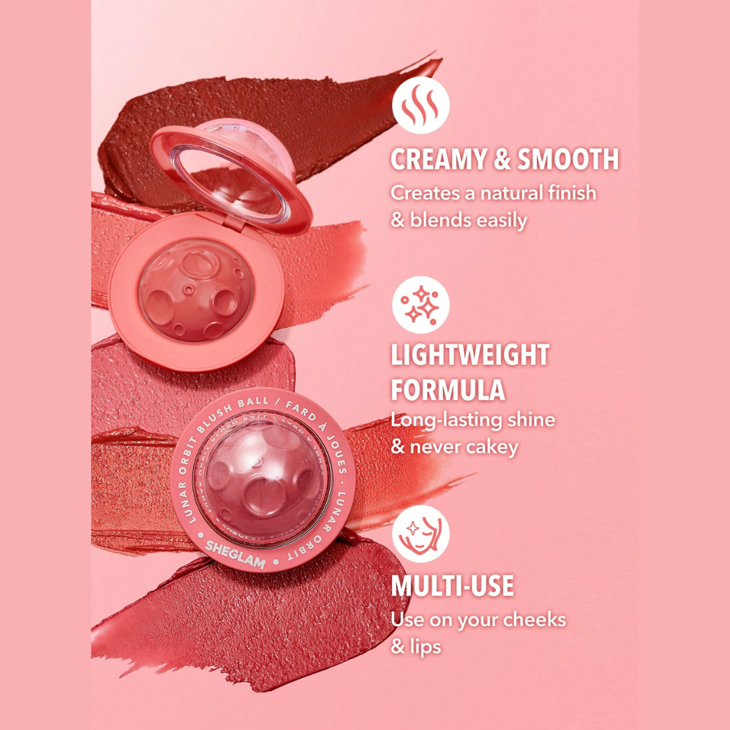 SHEGLAM Lunar Orbit Blush Ball – Ultraviolet – Creamy Glow Blush Stick