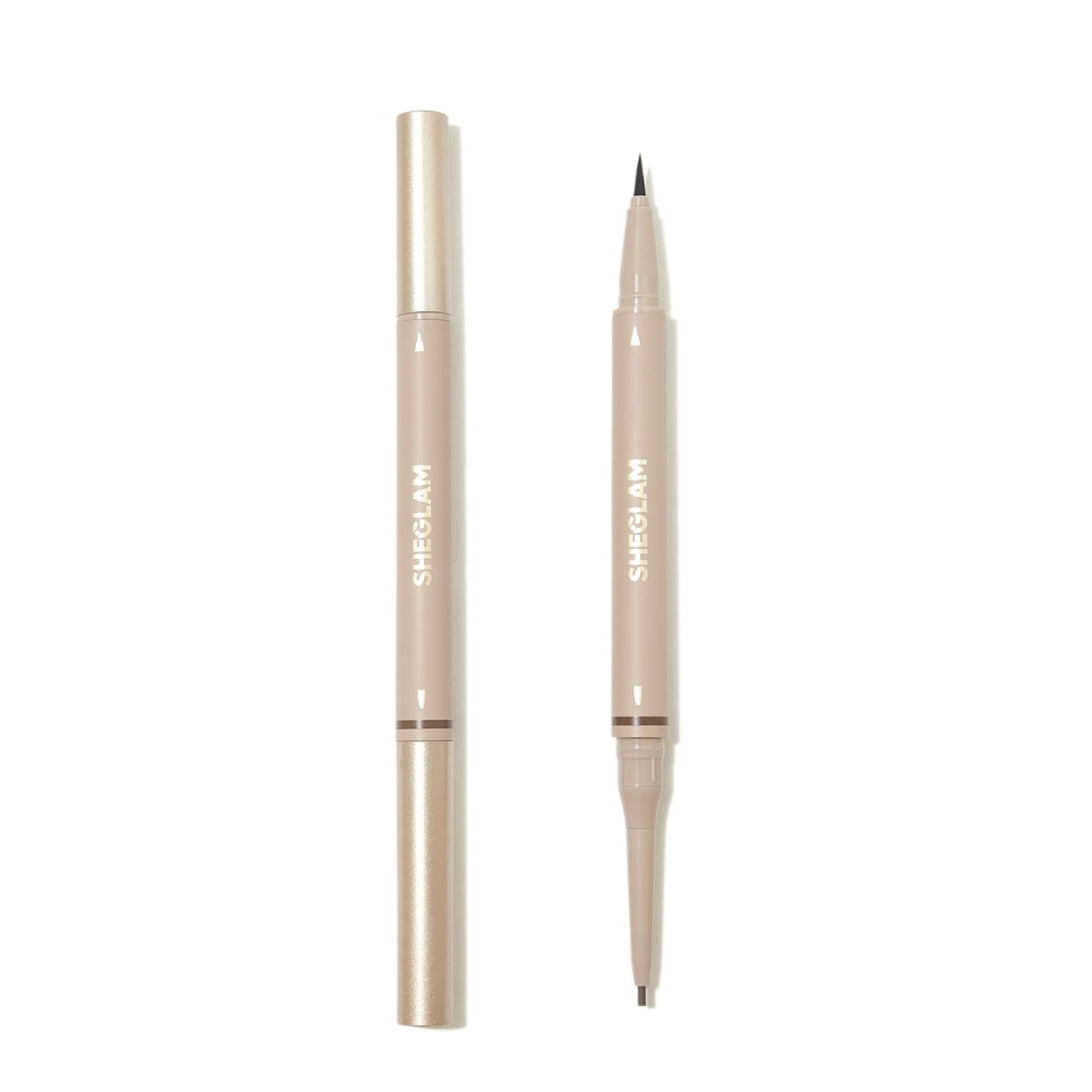 SHEGLAM Brows On Demand 2-In-1 Brow Pencil – Taupe shade – Dual eyebrow definer for natural light brows