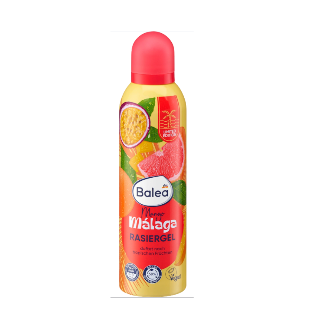 Balea Mango Málaga Shaving Gel – Limited Edition – Tropical Fruit Scent – 200ml