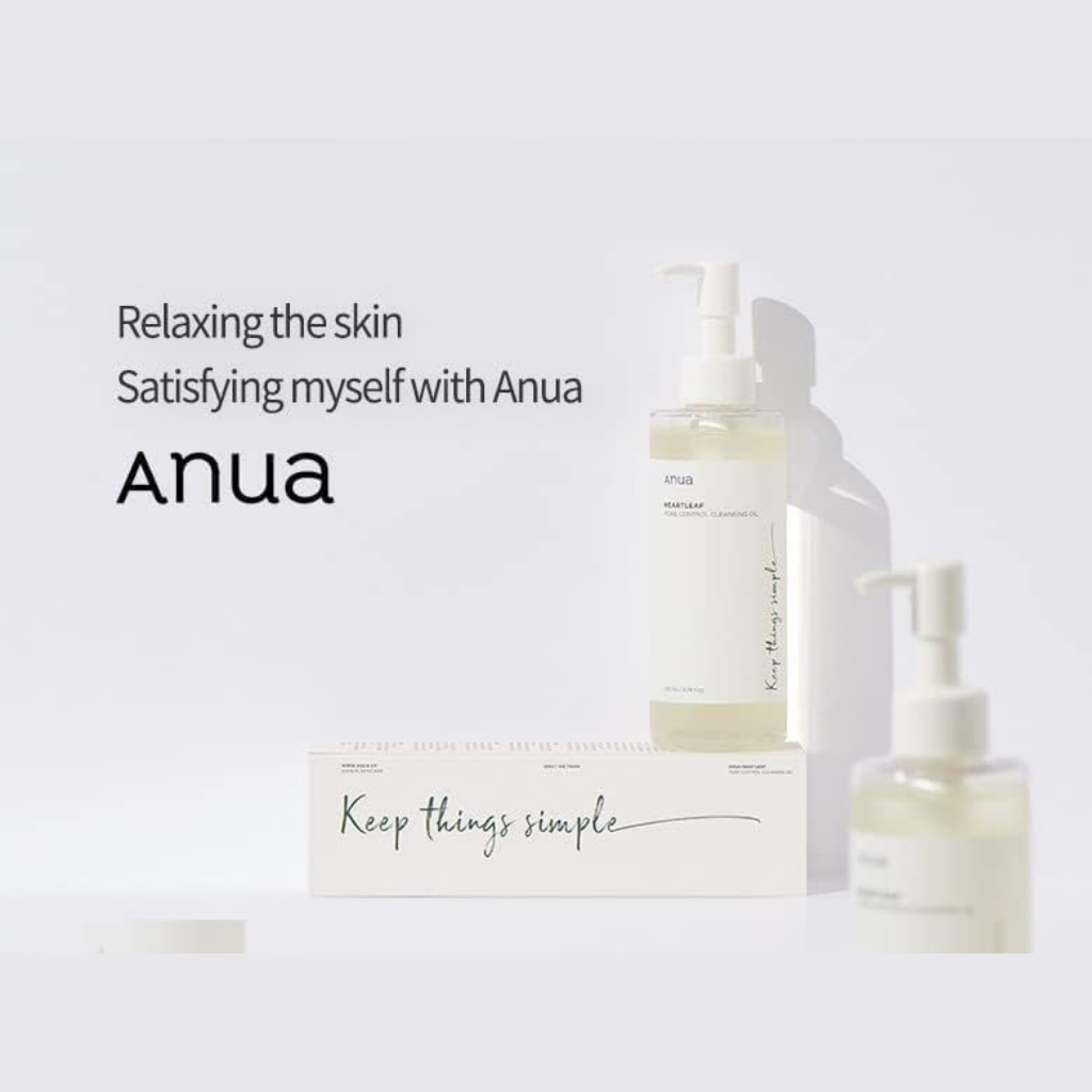 Anua Heartleaf Pore Control Cleansing Oil – 200ml Korean oil cleanser with Heartleaf extract for deep pore cleansing and sensitive skin