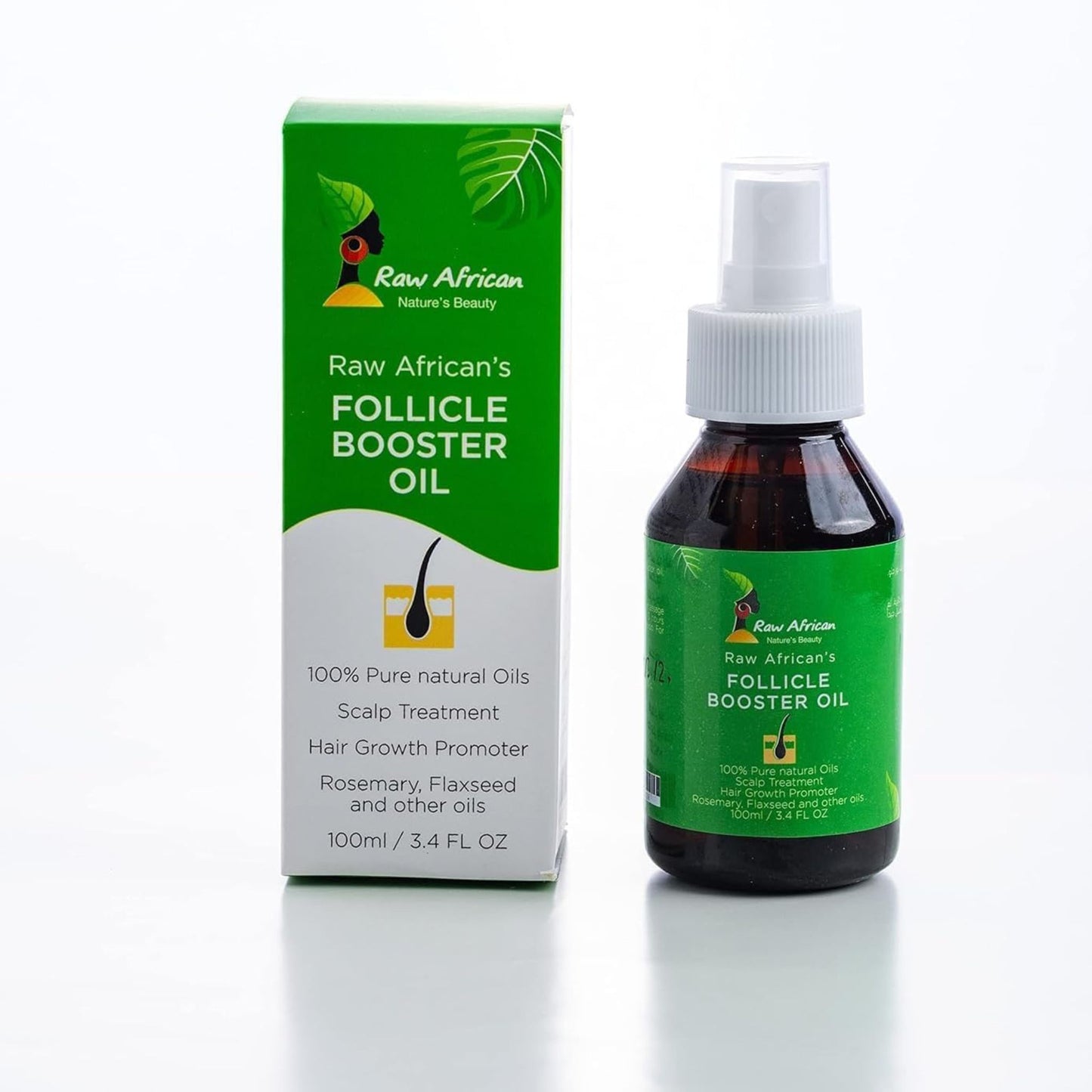 Raw African Hair Follicle Booster Oil Bottle 50ml – Hair Growth & Strengthening