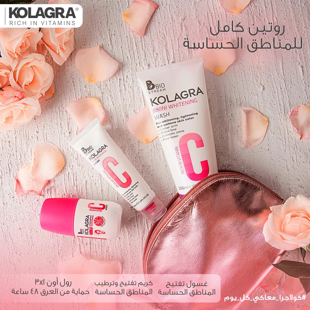 Kolagra Sensitive Care Bundle – Bikini Whitening Routine & Roll-On