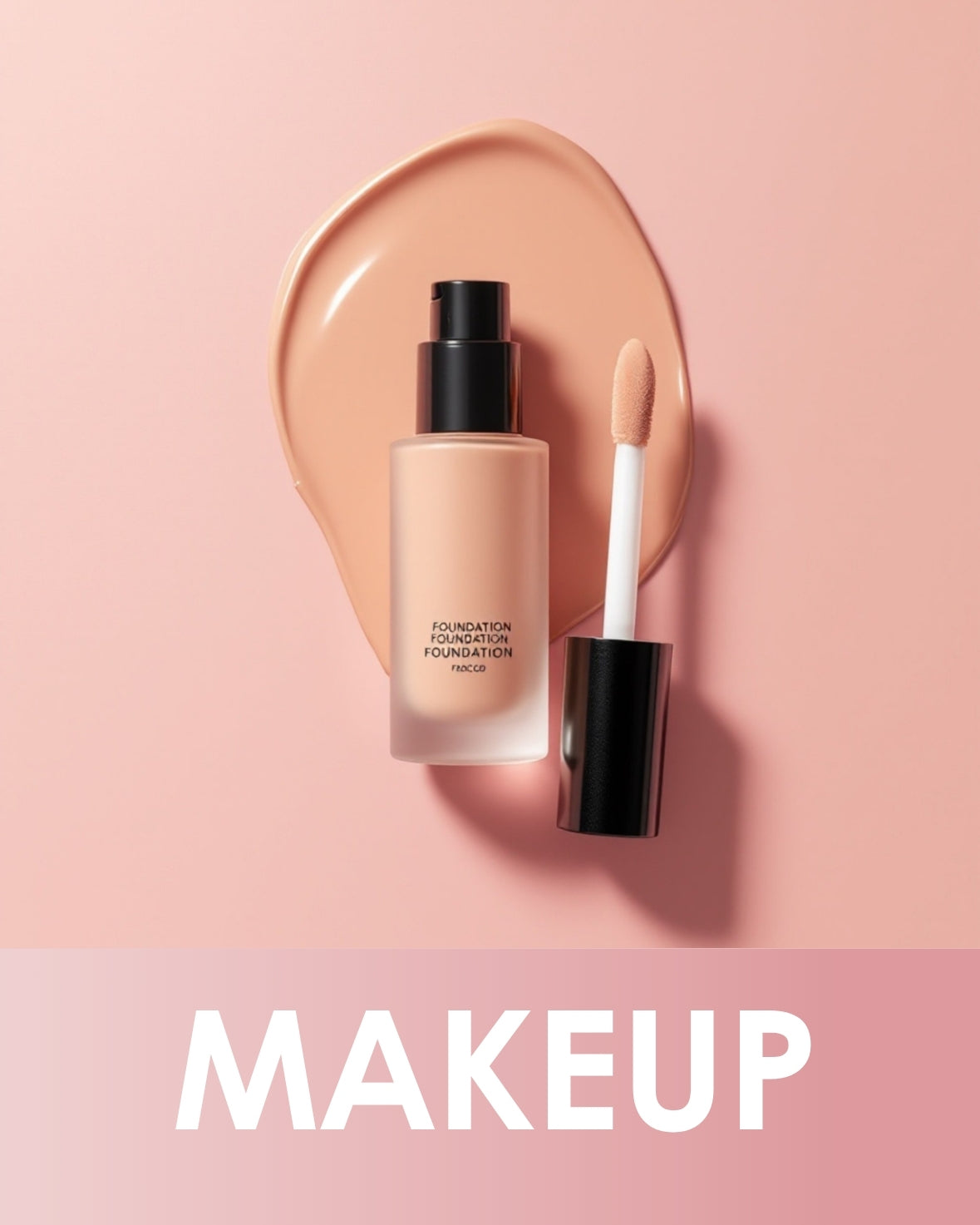 Makeup collection featuring face, eye, lip and setting essentials at Nefrea Beauty