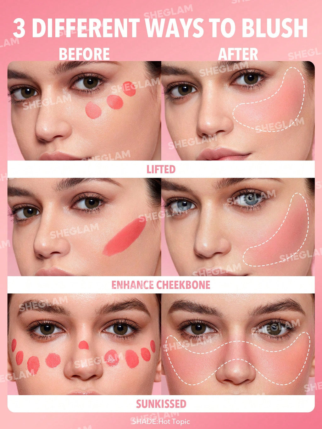 SHEGLAM Color Bloom Liquid Blush in Orange Peel with sponge-tip applicator for buildable cheek color.
