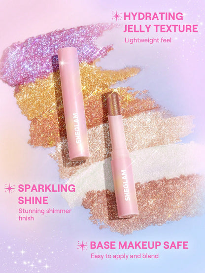 SHEGLAM Crystal Jelly Glaze Stick – Golden Girl – Lightweight glossy lip balm with golden tint – Natural shine for soft, radiant lips
