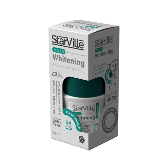 Starville Whitening Roll-On Fresh Breeze 60ml Antiperspirant and Whitening Deodorant

