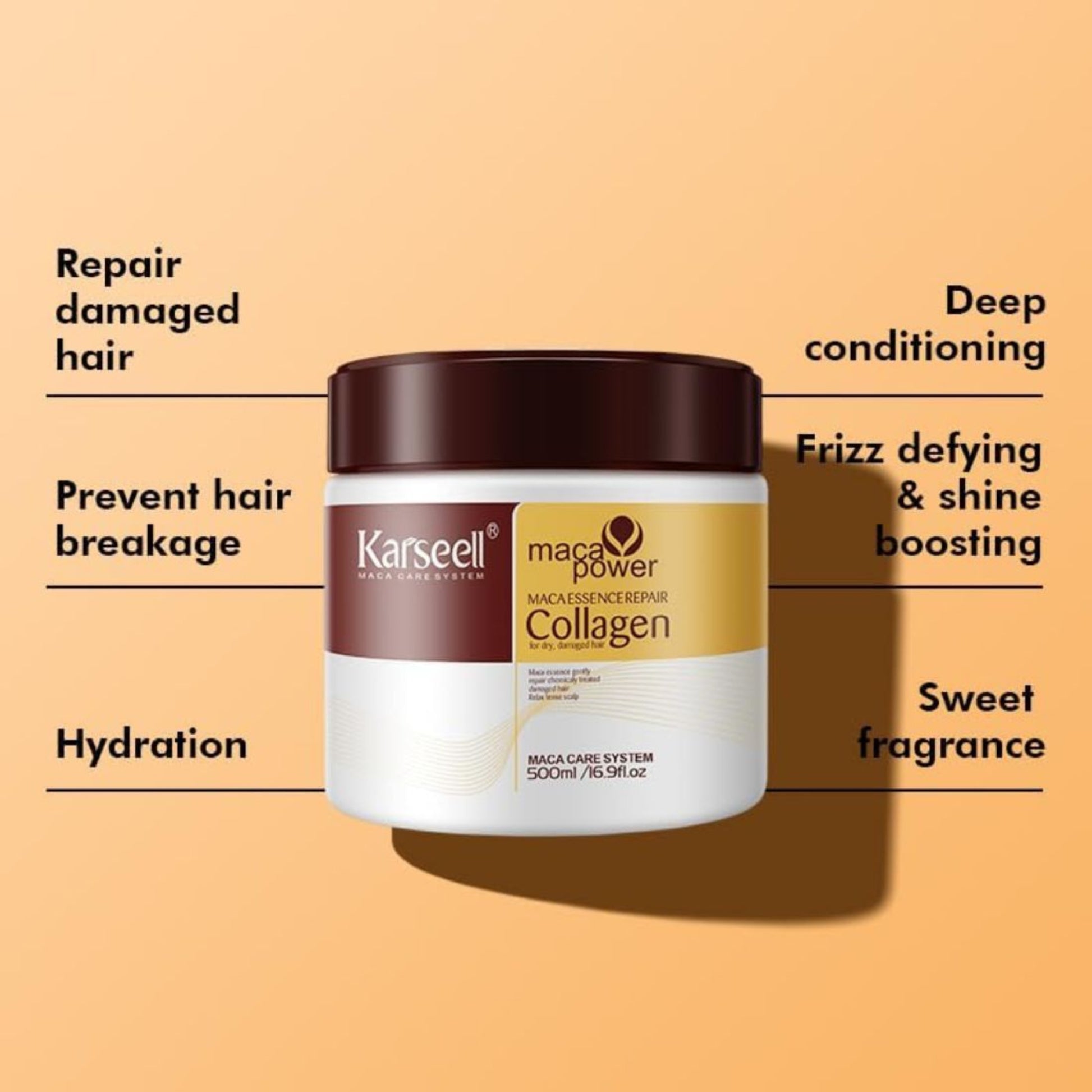 Karseell Collagen Hair Mask – Deep Repair & Nourishment 500ml packaging