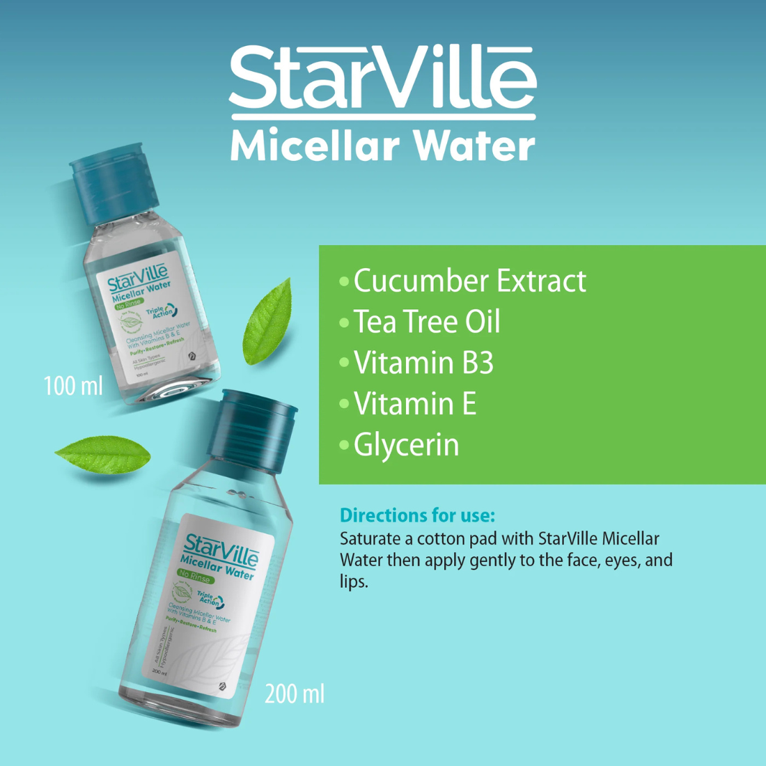 Starville Micellar Water Triple Action Display

