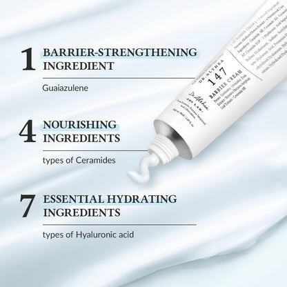 Dr. Althea 147 Barrier Cream – 50ml Korean moisturizer for dry and sensitive skin with ceramides and hyaluronic acid
