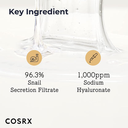 COSRX Advanced Snail 96 Mucin Power Essence – 100ml clear bottle for hydration and repair

