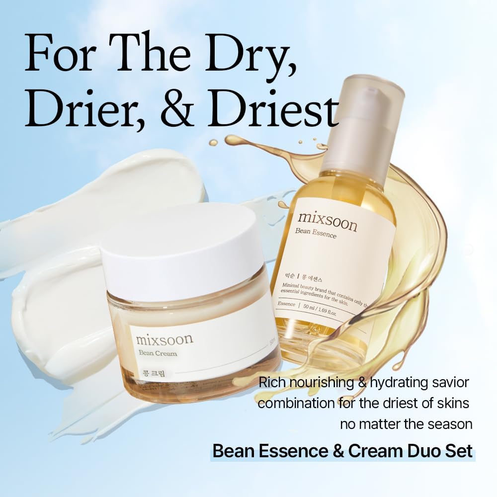 mixsoon Bean Essence 50ml Korean fermented hydrating essence for smoothing skin texture and boosting glow
