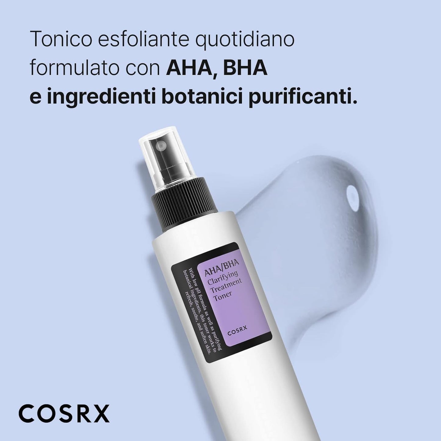COSRX AHA/BHA Clarifying Treatment Toner – 150ml exfoliating spray toner for clear and smooth skin

