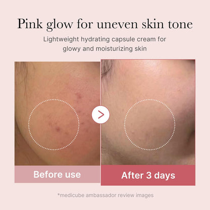 Medicube PDRN Pink Collagen Capsule Cream 55g – hydrating brightening capsule moisturizer with PDRN, 5% niacinamide & hyaluronic acid for glass-skin glow
