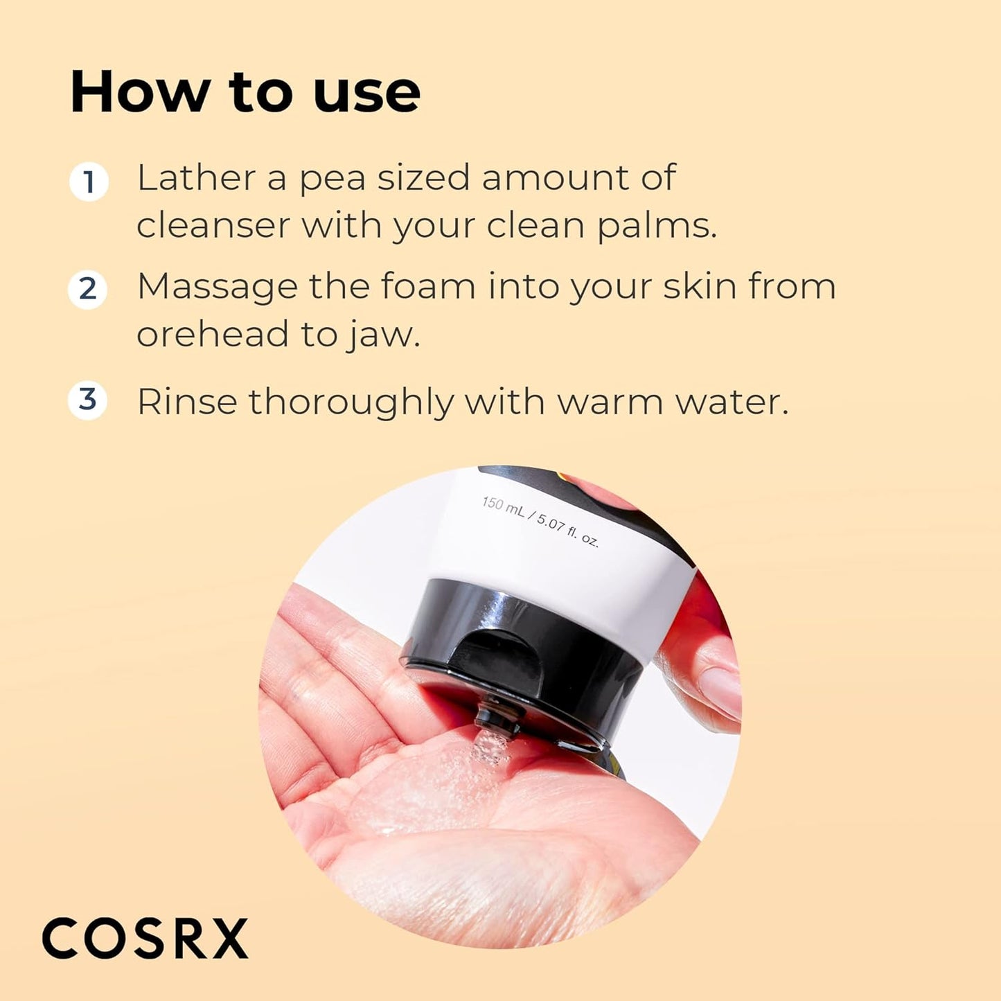COSRX Advanced Snail Mucin Gel Cleanser – 150ml foaming facial cleanser with snail filtrate for hydration and repair

