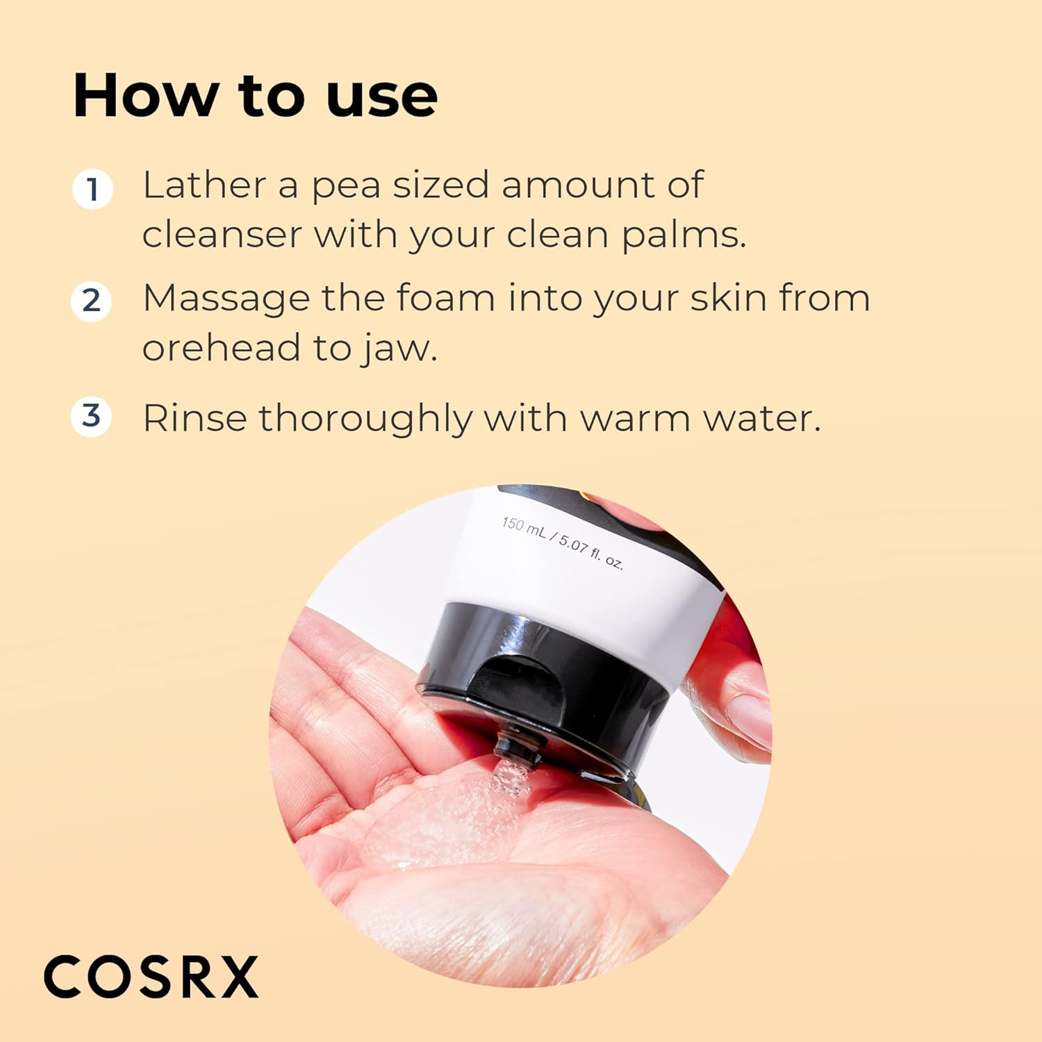 COSRX Advanced Snail Mucin Gel Cleanser – 150ml foaming facial cleanser with snail filtrate for hydration and repair

