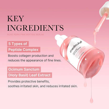 medicube PDRN Pink Peptide Serum – 30ml Korean skin regenerating serum with salmon DNA and peptides
