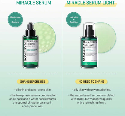 SOME BY MI AHA-BHA-PHA 30 Days Miracle Serum Light – 50ml exfoliating and acne-care serum for sensitive skin

