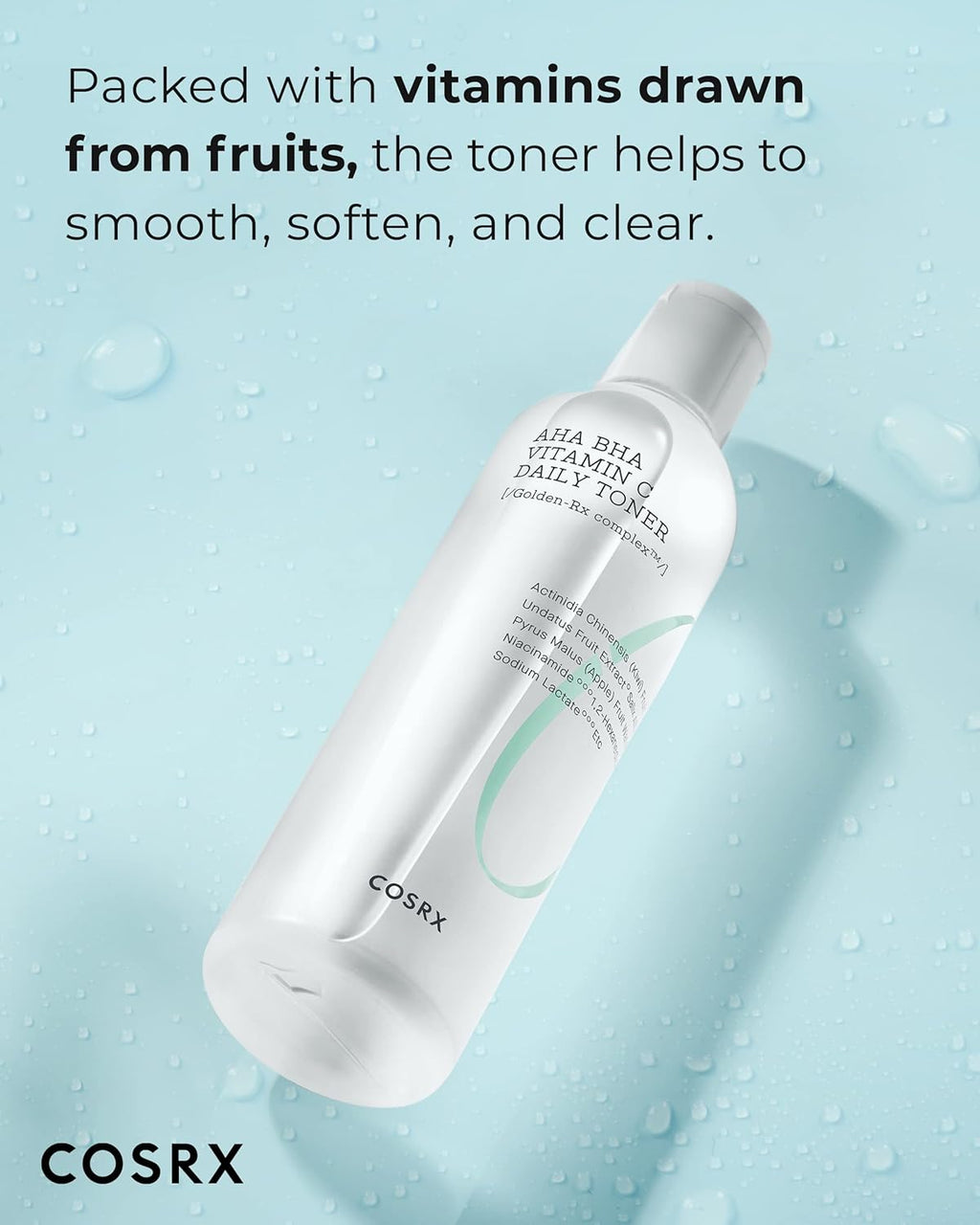 COSRX Refresh ABC Daily Toner (AHA BHA Vitamin C) 150ml Korean exfoliating toner for dull skin and texture refinement
