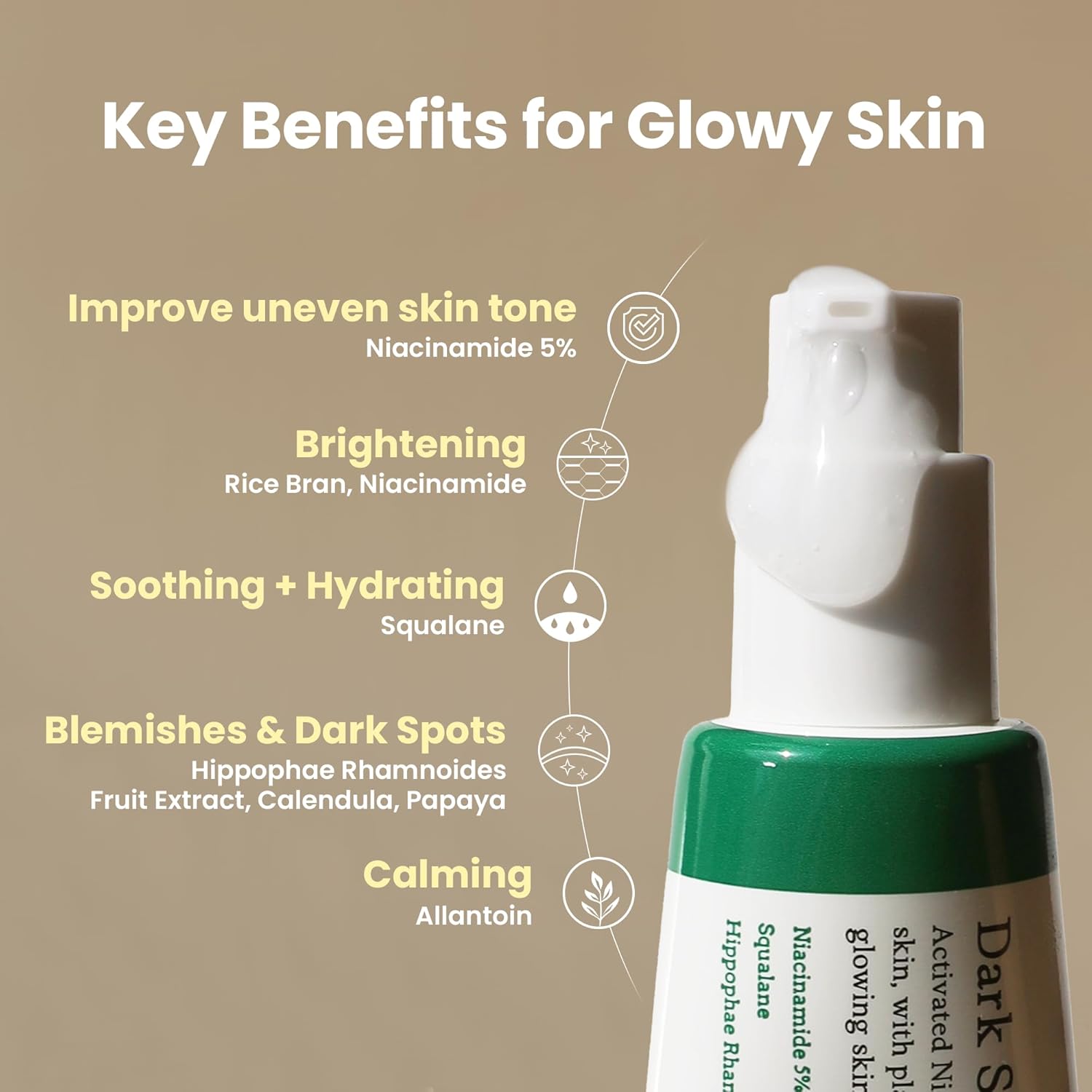 AXIS-Y Dark Spot Correcting Glow Serum – 5% Niacinamide + Squalane brightening serum targeting dark spots and post-acne marks – vegan K-Beauty

