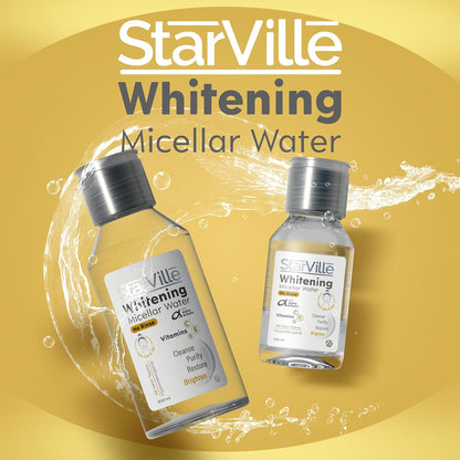 Star Ville Whitening Micellar Water – 200ml | Gentle facial cleanser and makeup remover with skin brightening benefits

