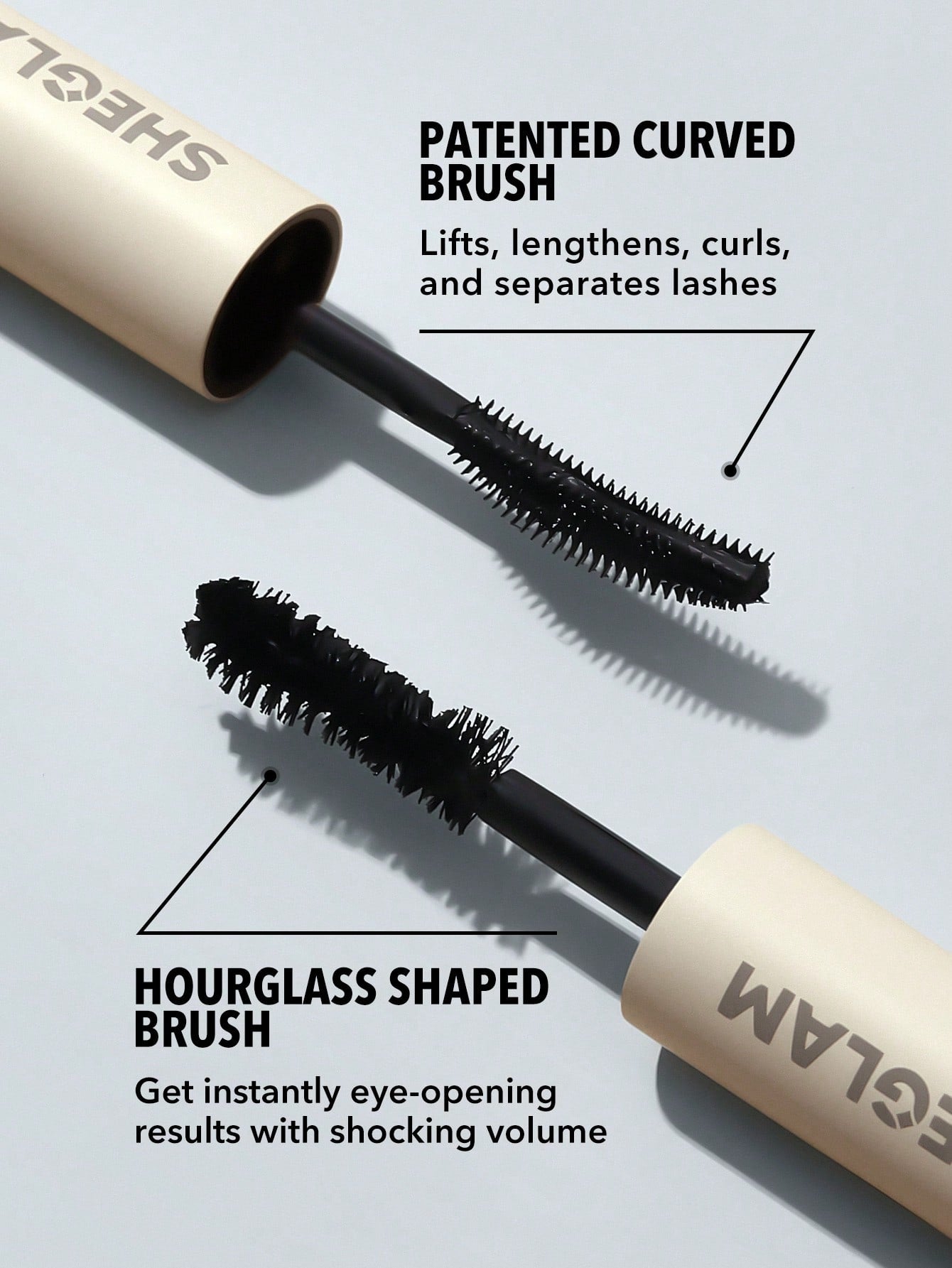SHEGLAM All-In-One Volume & Length Mascara – Washable Black tube packaging