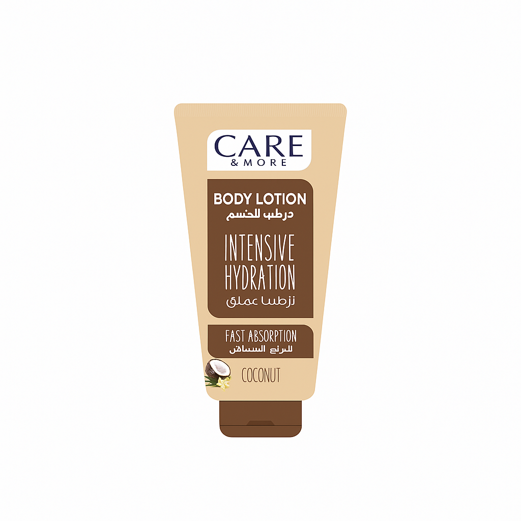 CARE & MORE Coconut Body Lotion – 150ml Packaging