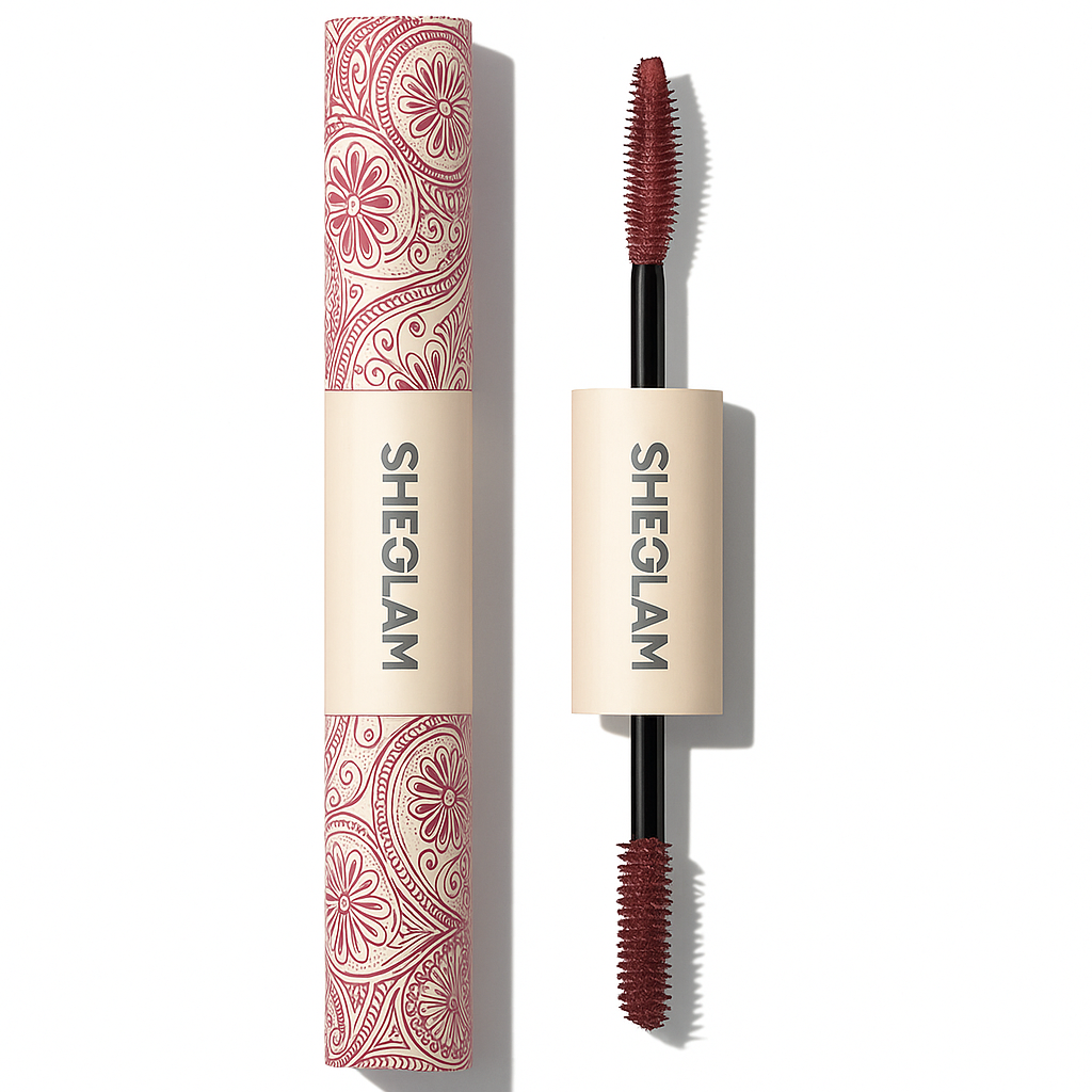 SHEGLAM All-In-One Volume & Length Mascara – Waterproof Burgundy tube packaging