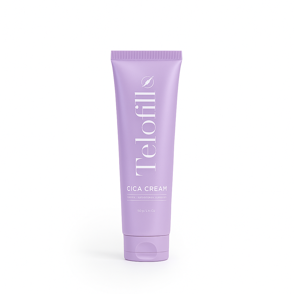 Telofill Cica Cream 50g soothing and hydrating moisturizer for sensitive skin.

