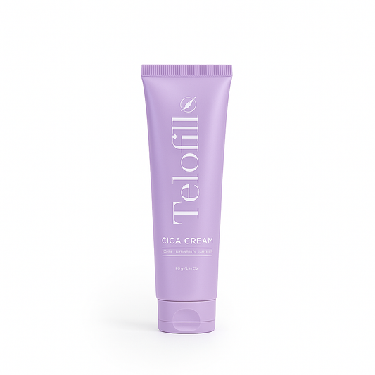 Telofill Cica Cream 50g soothing and hydrating moisturizer for sensitive skin.

