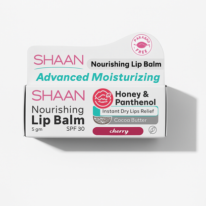 Shaan Cherry Lip Balm SPF 30 with Shea Butter & Vitamin E – 5g Packaging

