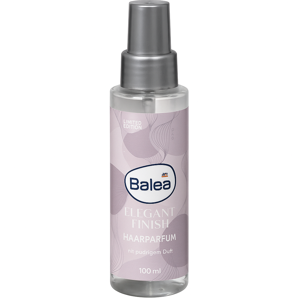 Balea Elegant Finish Hair Parfum – 100ml | Feminine powdery hair fragrance mist with a long-lasting, elegant scent for soft freshness