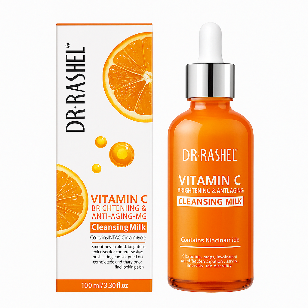 Dr.Rashel Vitamin C Brightening & Anti-Aging Cleansing Milk – 100ml Packaging