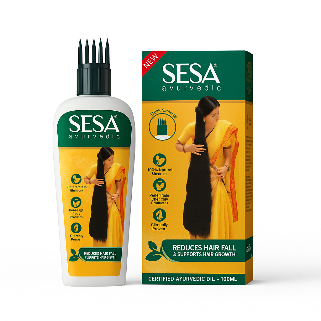 Sesa Ayurvedic Hair Oil - 100ML Packaging