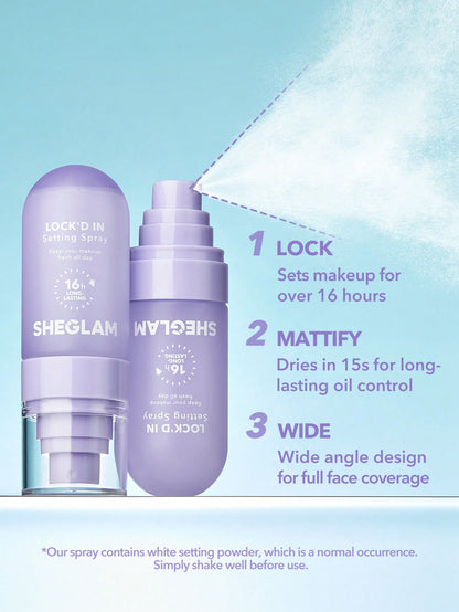 SHEGLAM Lock'd In Setting Spray bottle packaging