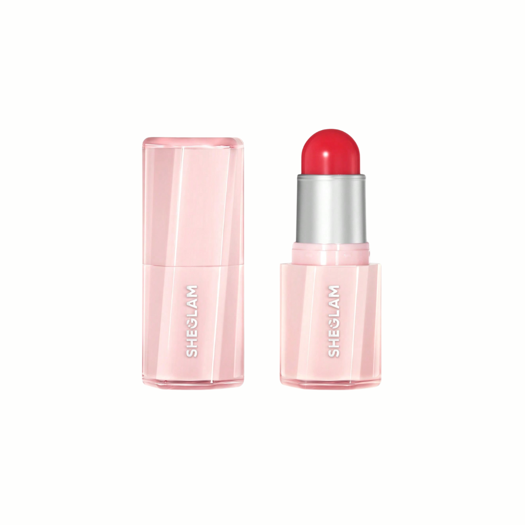 SHEGLAM Buttery Bliss Blush Stick Cherry Pick cream blush with dewy glowing finish
