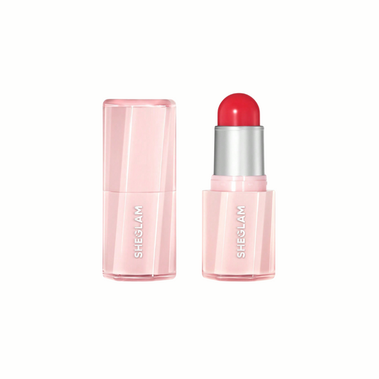 SHEGLAM Buttery Bliss Blush Stick – Cherry Pick – Creamy Cherry Red Blush 6g – Natural Dewy Finish
