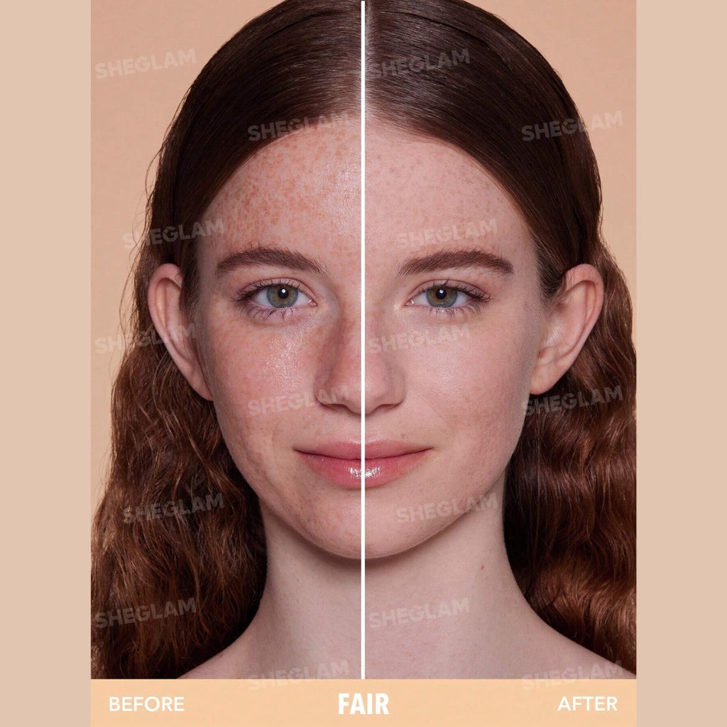 SHEGLAM Skin-Focus High Coverage Powder Foundation Fair talc-free oil-control face powder
