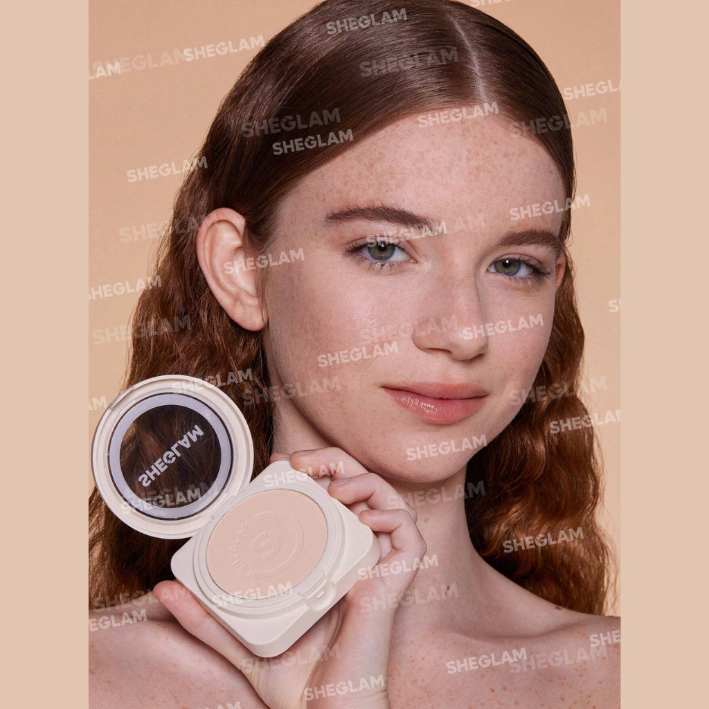 SHEGLAM Skin-Focus High Coverage Powder Foundation Fair talc-free oil-control face powder
