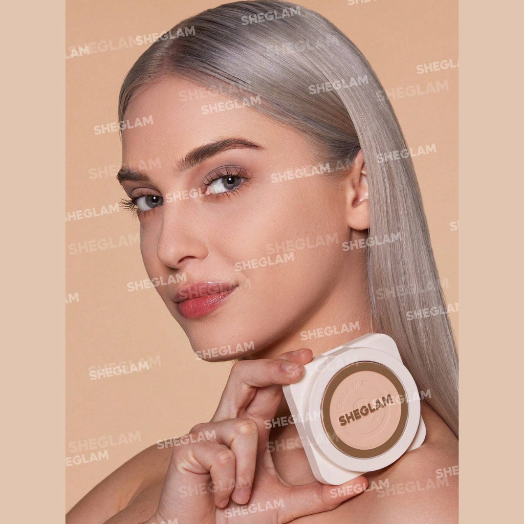 SHEGLAM Skin-Focus High Coverage Powder Foundation Chantilly talc-free oil-control face powder
