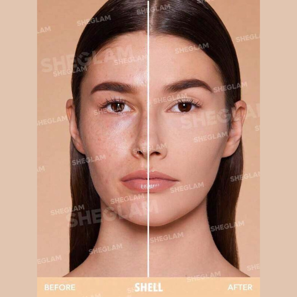 SHEGLAM Skin-Focus High Coverage Powder Foundation Shell talc-free oil-control face powder
