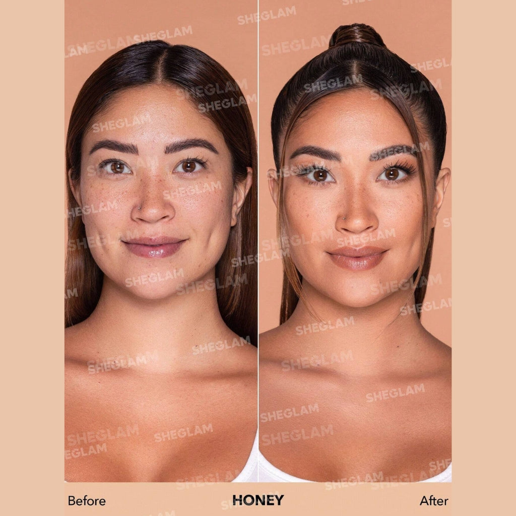 SHEGLAM Complexion Pro Long-Lasting Breathable Matte Foundation in Honey (dusty beige) - 30ml bottle
