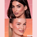 SHEGLAM Color Bloom Liquid Blush Matte Finish in Hush Hush with sponge-tip applicator for buildable cheek color.
