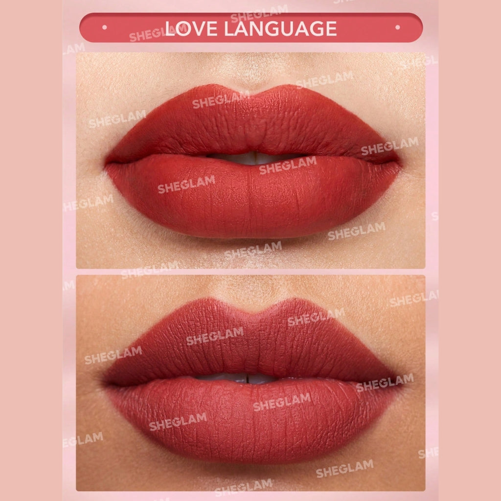 SHEGLAM Matte Allure Lipstick Love Language velvety matte rose lipstick
